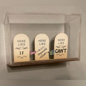 Vintage Decorative Gravestones PEP TALK Piece